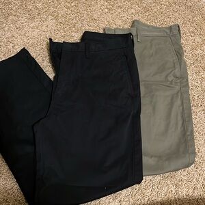 NWOT 2pack Calvin Klein Straight Leg Pants Green and Black 30W 30L